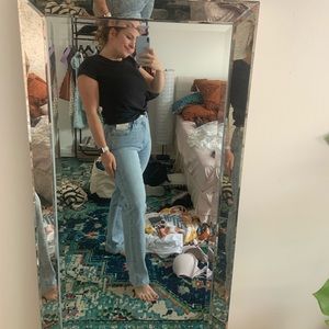 Abercrombie & Fitch 90s straight ultra high rise light wash jeans